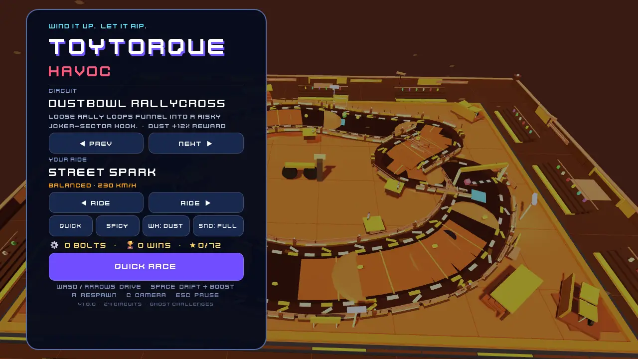 ToyTorque Havoc — screenshot