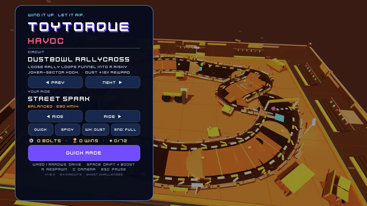 ToyTorque Havoc — screenshot
